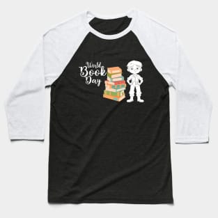 World Book Day Wimpy Funny Book Day Character Wimpy Pi Day Baseball T-Shirt